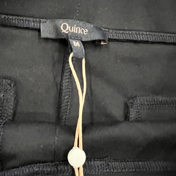 NWT Quince Women's Black Ultra-Stretch Ponte Pant Straight Leg M Petite Career - Picture 3 of 7